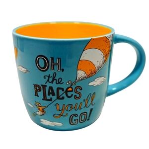 Turquoise and Yellow DR. ZEUSS Hallmark 2016 Mug "OH THE PLACES YOU'LL GO!"